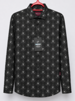 Men's Black Star Pattern Casual Shirt