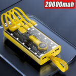 Transparent 66W High-Speed Power Bank – 20000mAh, PD 22W