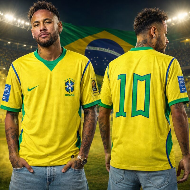 Code: 4963 Brazil National Football Team Home Jersey
